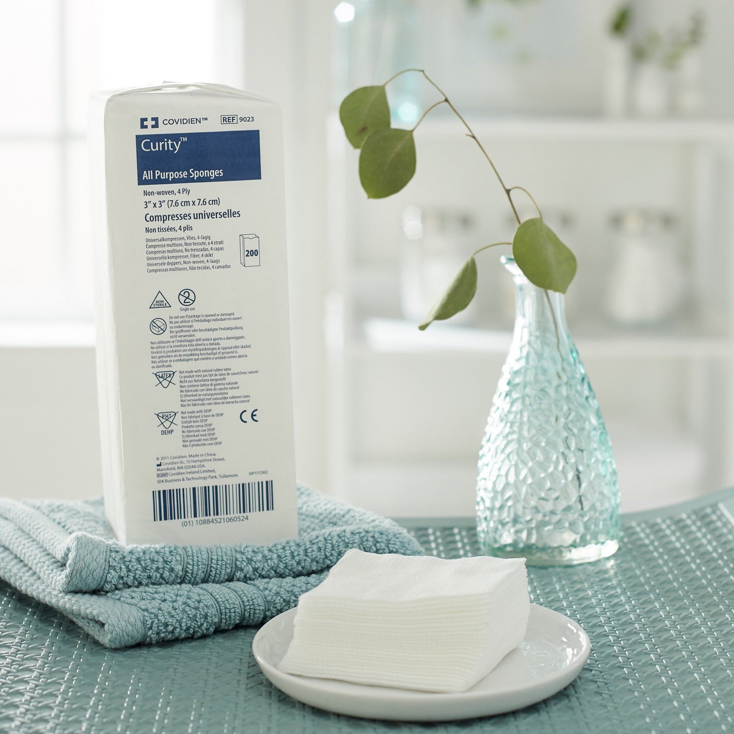 Curity™ Nonwoven Sponge, 3 x 3 Inch, 4-Ply