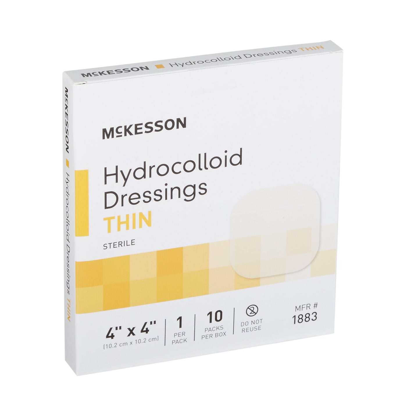 McKesson Hydrocolloid Dressing, 4 x 4 Inch