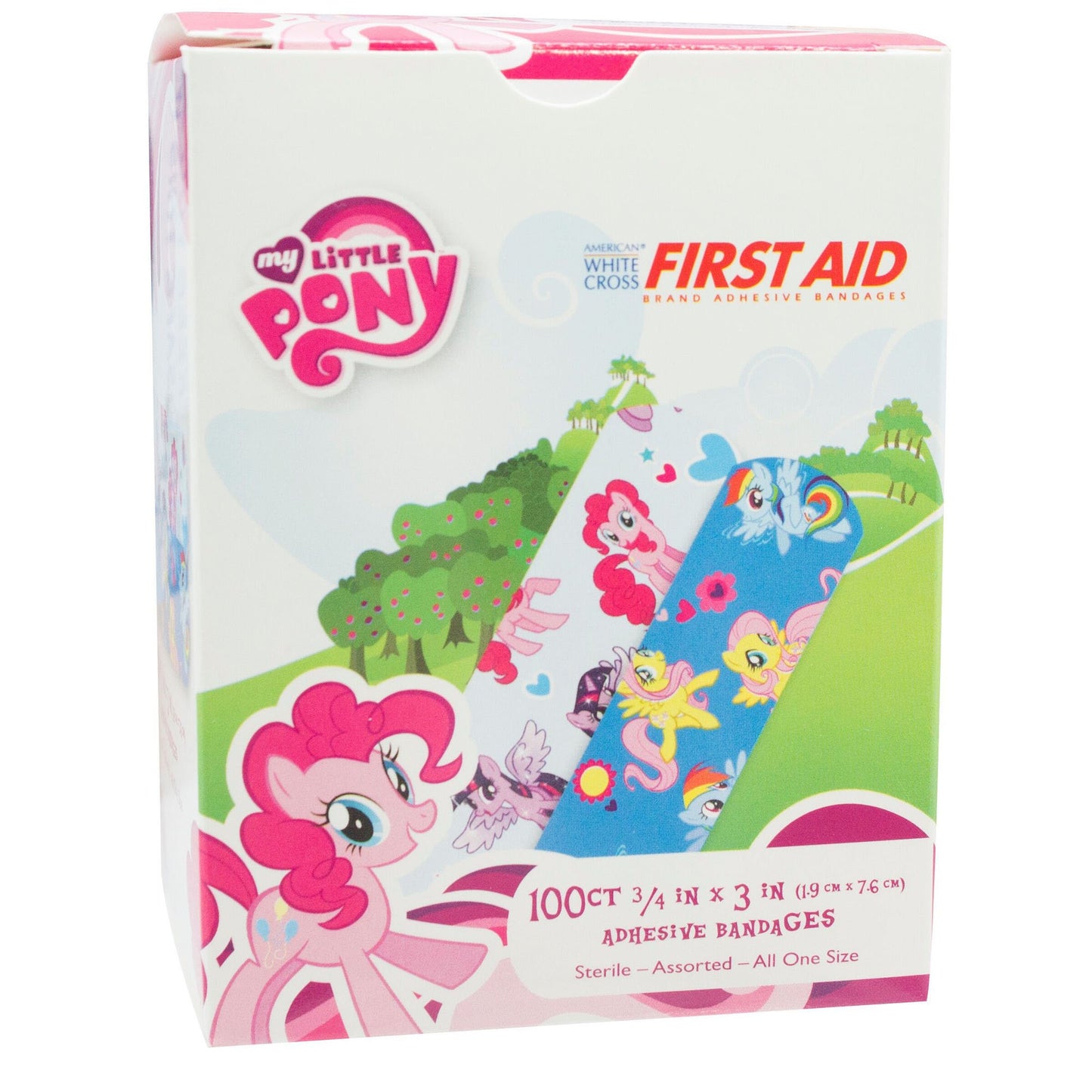 American® White Cross Stat Strip® My Little Pony Kid Design Adhesive Strip