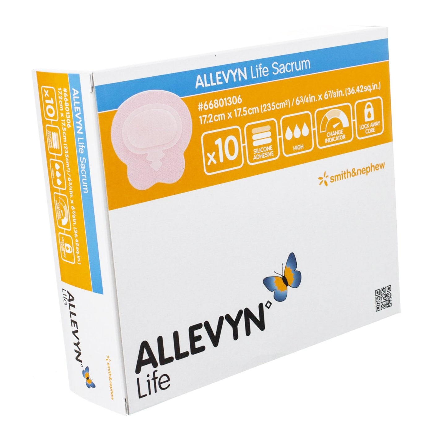 Allevyn Life Sacrum Foam Dressing, 17.2 x 17.5 Centimeters