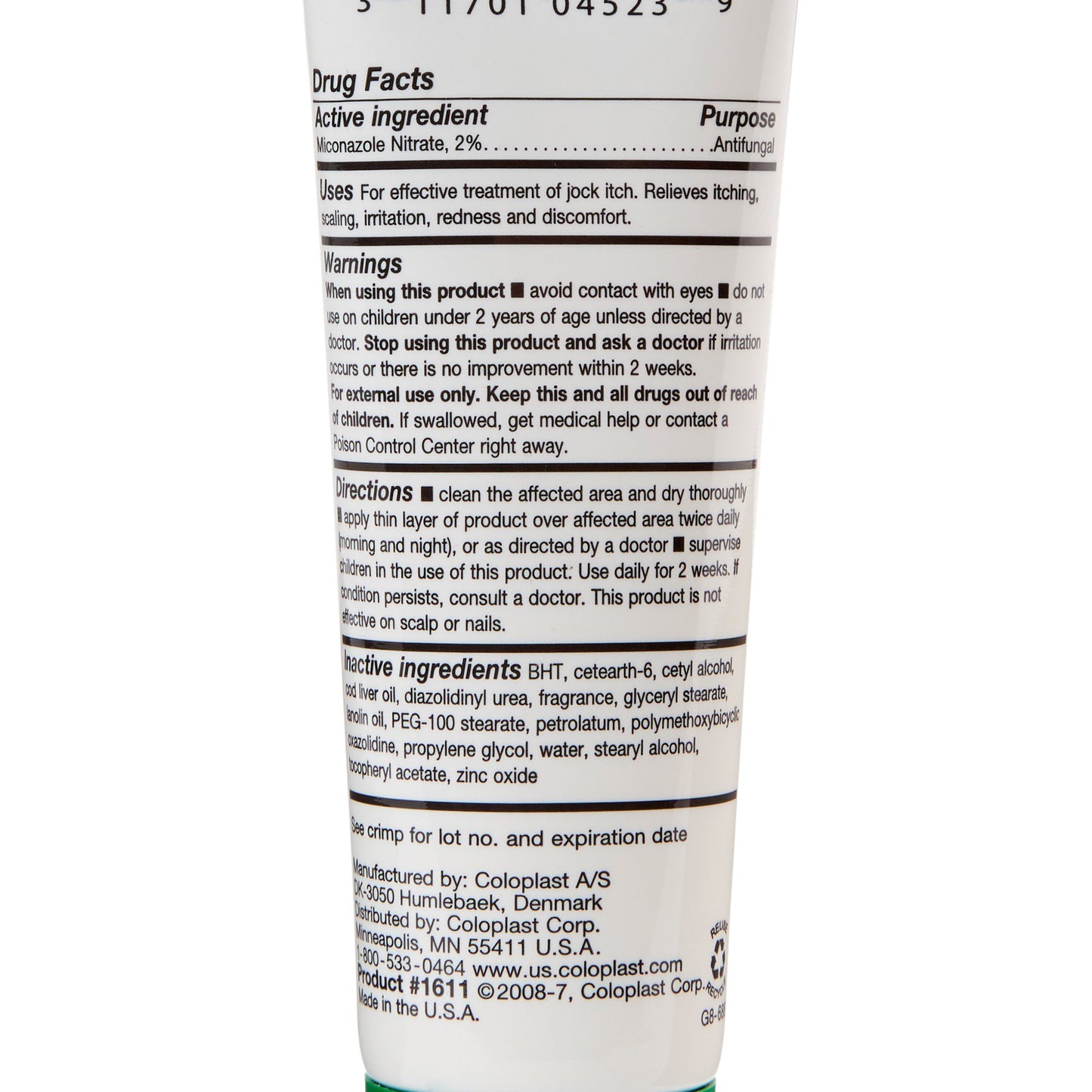 Baza® Antifungal Skin Protectant Cream, Scented, CHG-Compatible, 2-ounce tube