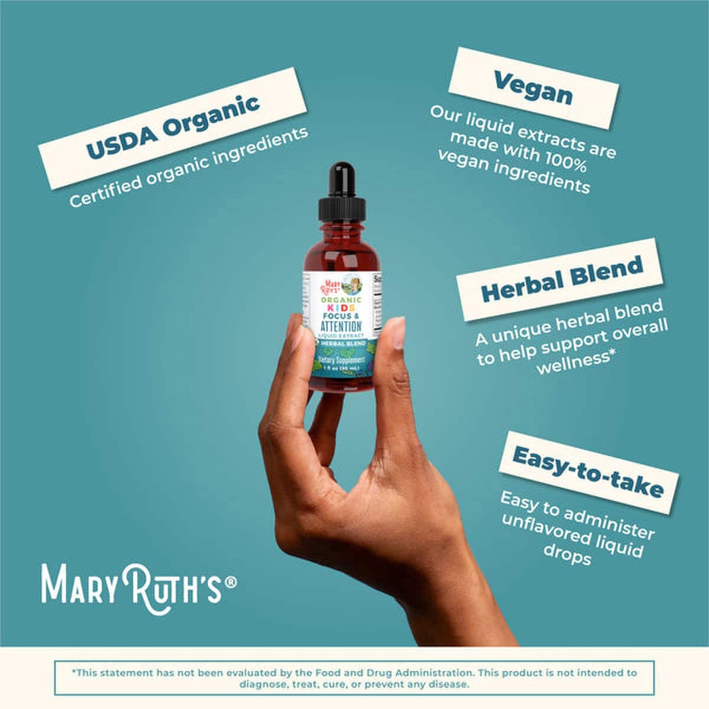 Drp Organic Kid Focus/Attention Herbal 1Oz (6/Cs