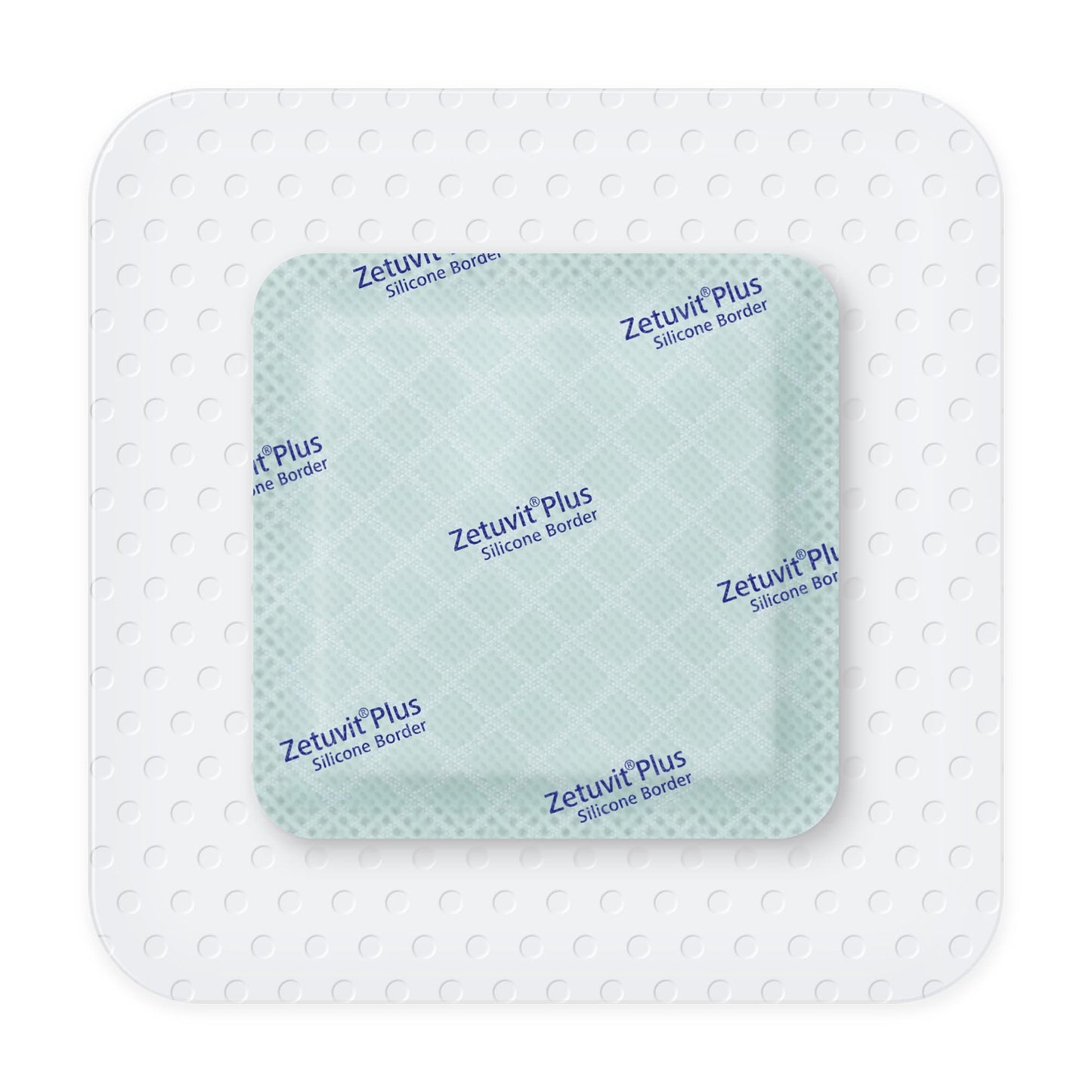 Zetuvit® Plus Silicone Border Super Absorbent Dressing, 4 x 4 Inch