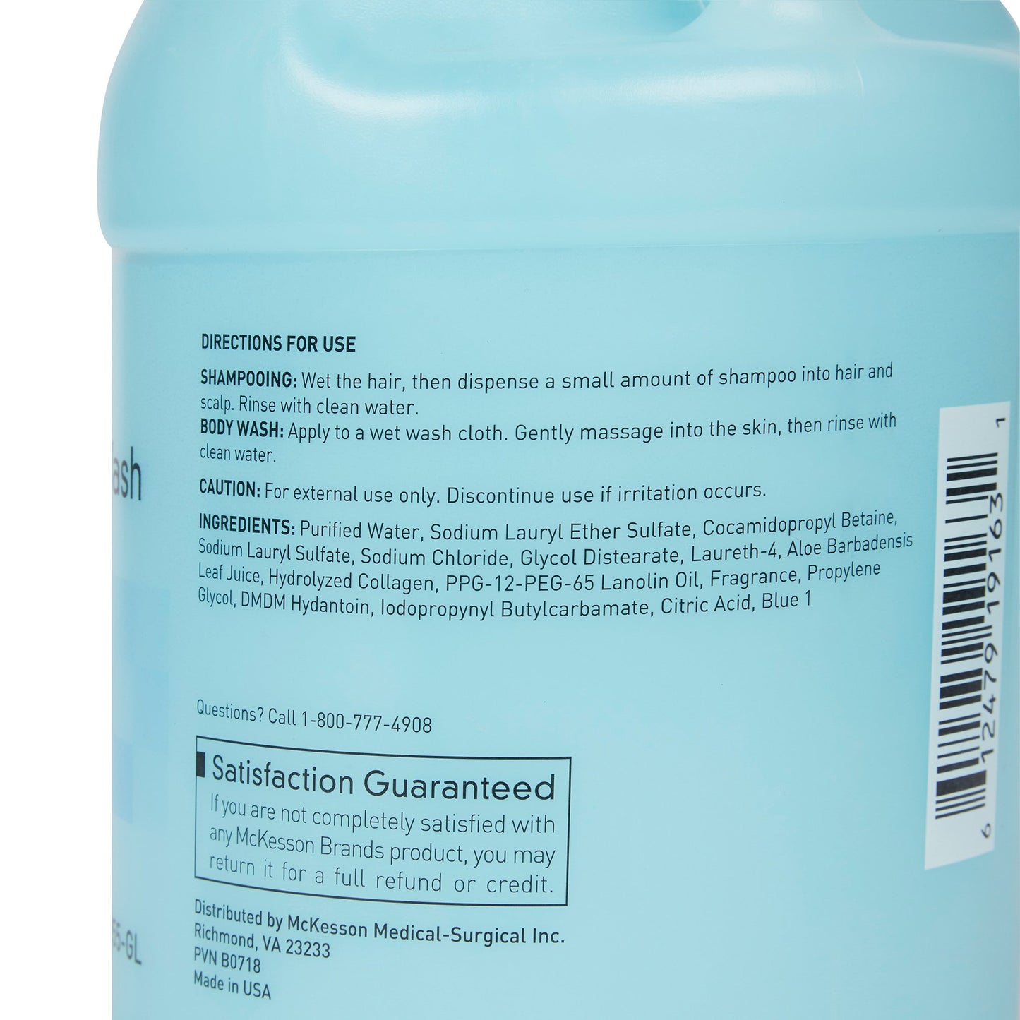 McKesson two-in-one shampoo and Body Wash, Summer Rain Scent, 1 Gallon Jug