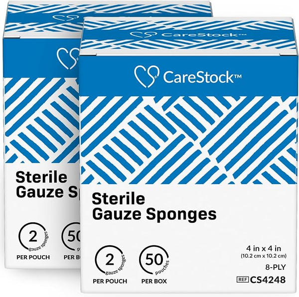 CareStock™ Sterile Gauze Sponge, 4 x 4 Inch