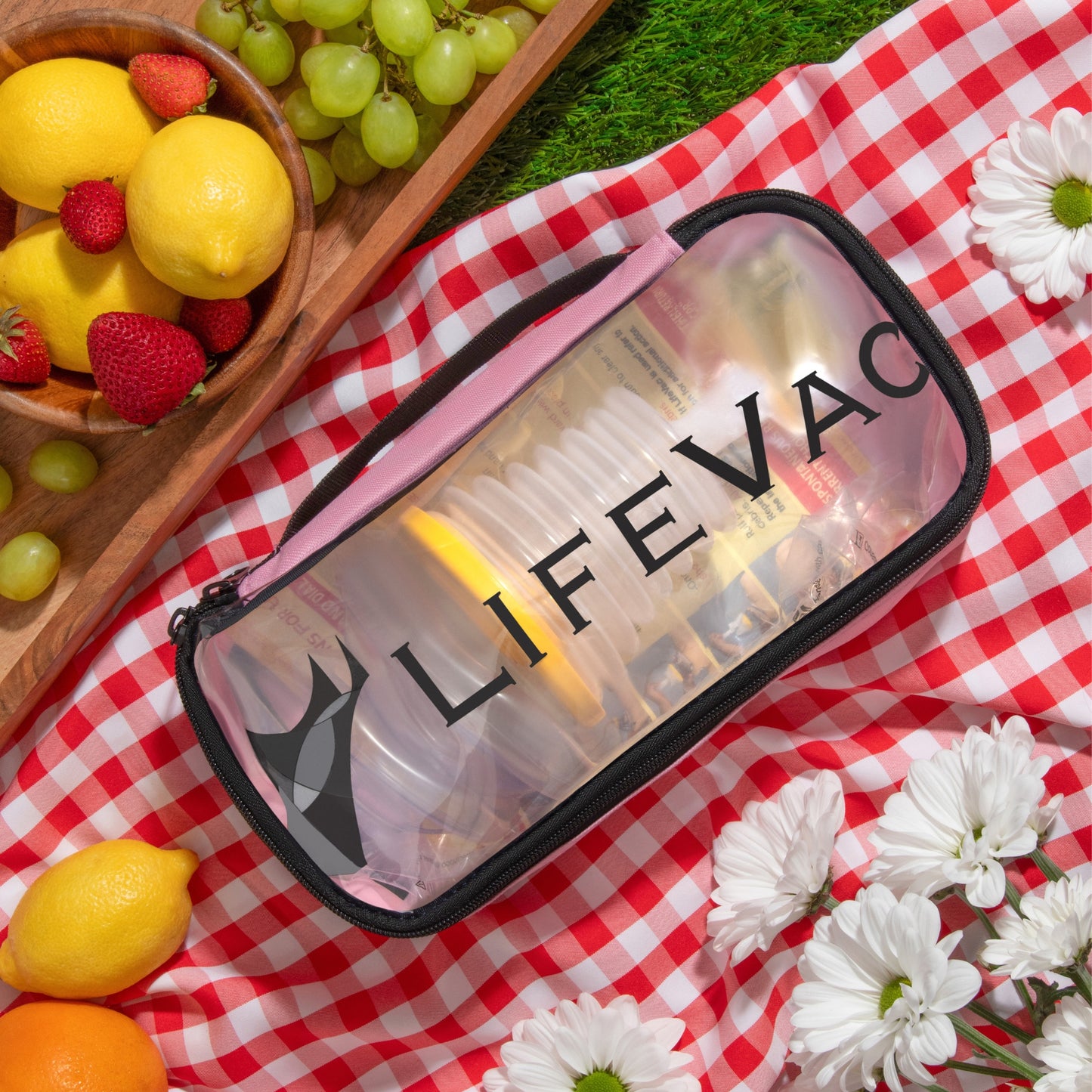 LifeVac Travel Kit – Portable Choking Rescue Device, Travel Bag – Pink