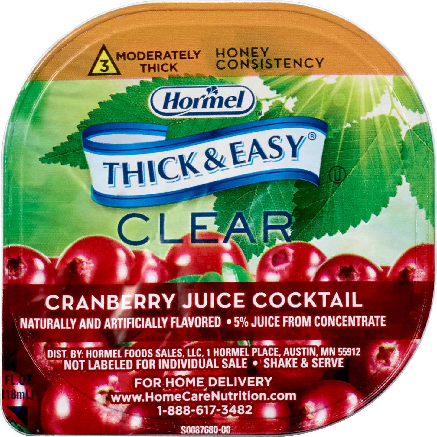 Thick & Easy® Clear Honey Consistency Cranberry Juice Thickened Beverage
