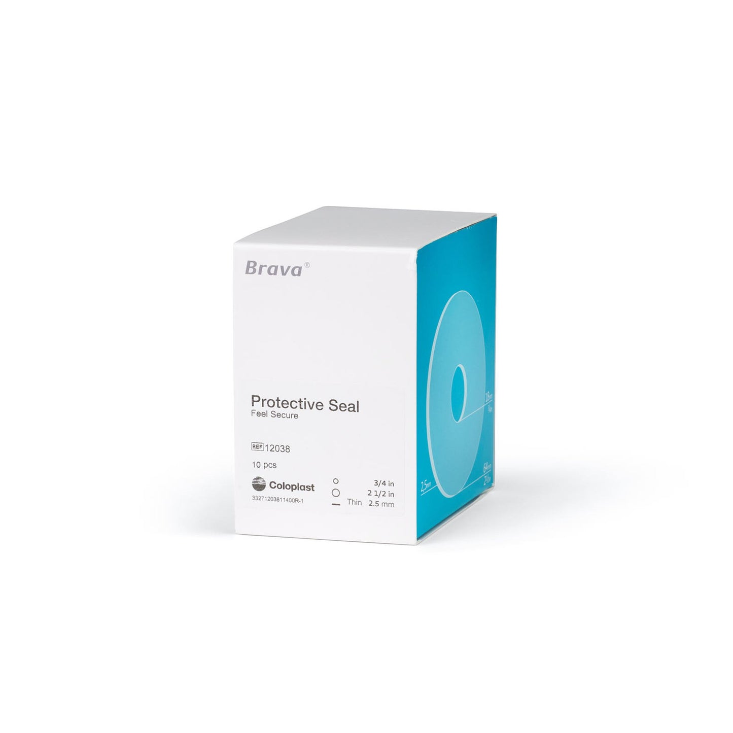 F/Ostomy Pouch Brava Thin 3/4"X2 1/2" (10/Bx)
