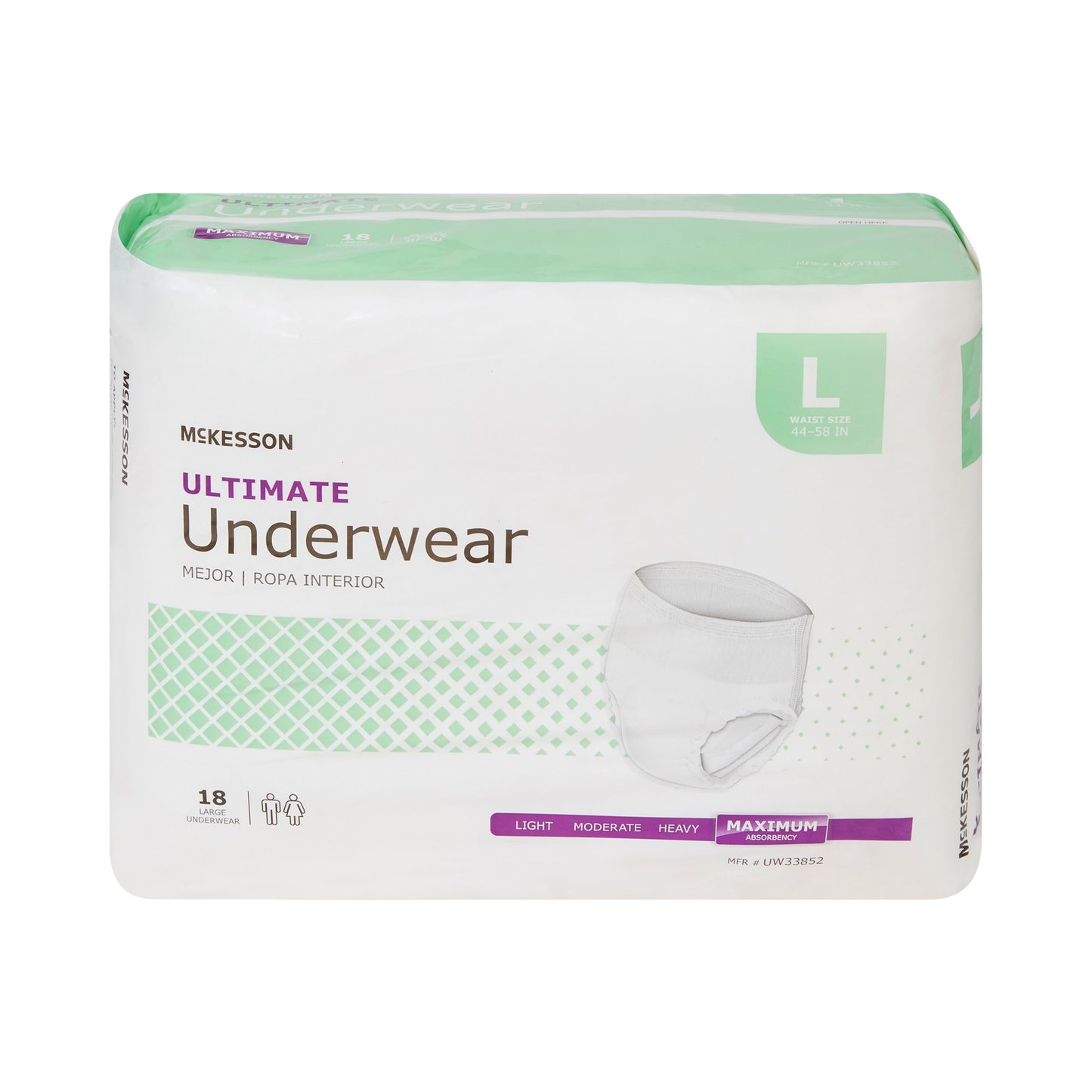 McKesson Ultimate Heavy Absorbency Incontinence Underwear, Large
