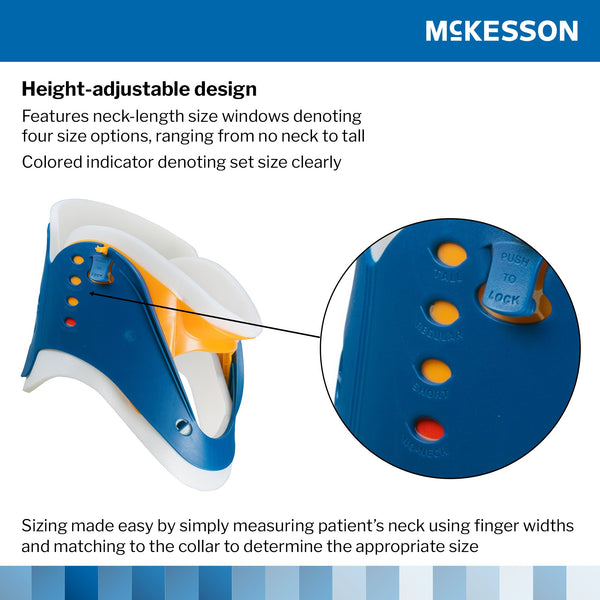 McKesson Rigid Cervical Collar, One-Piece / Trachea Opening, One Size Fits Most