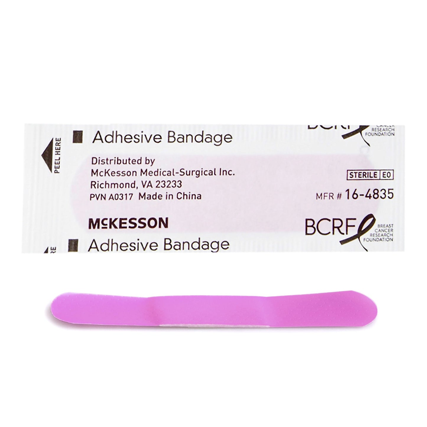 McKesson Pink Adhesive Strip, 3/4 x 3 Inch