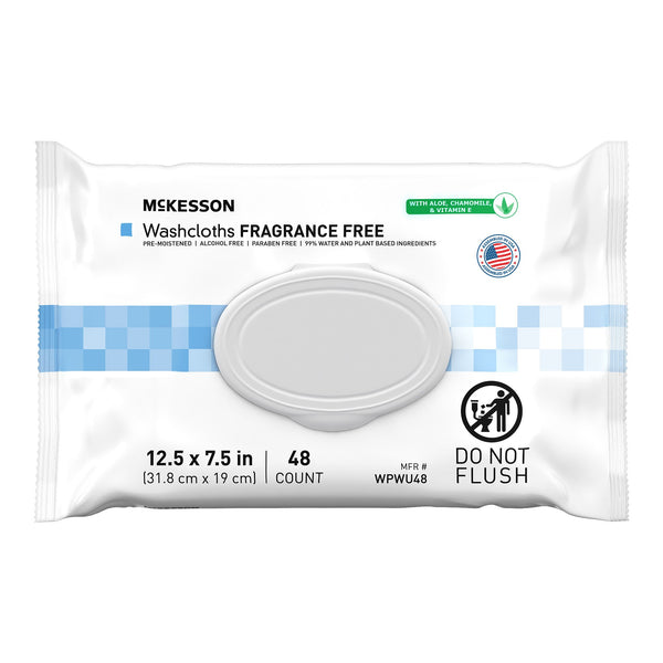 McKesson Fragrance Free Washcloths, 48 ct.