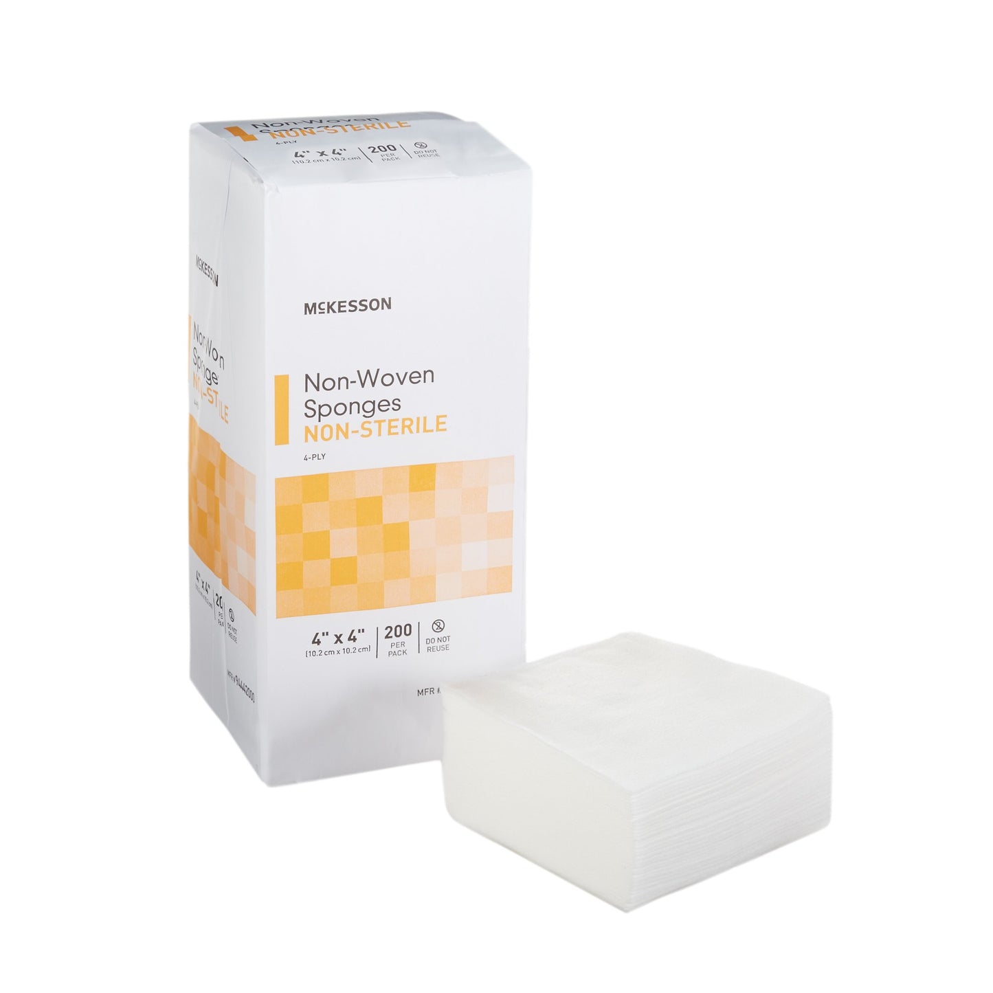 McKesson Nonwoven Sponge, 4 x 4 Inch, 4-Ply