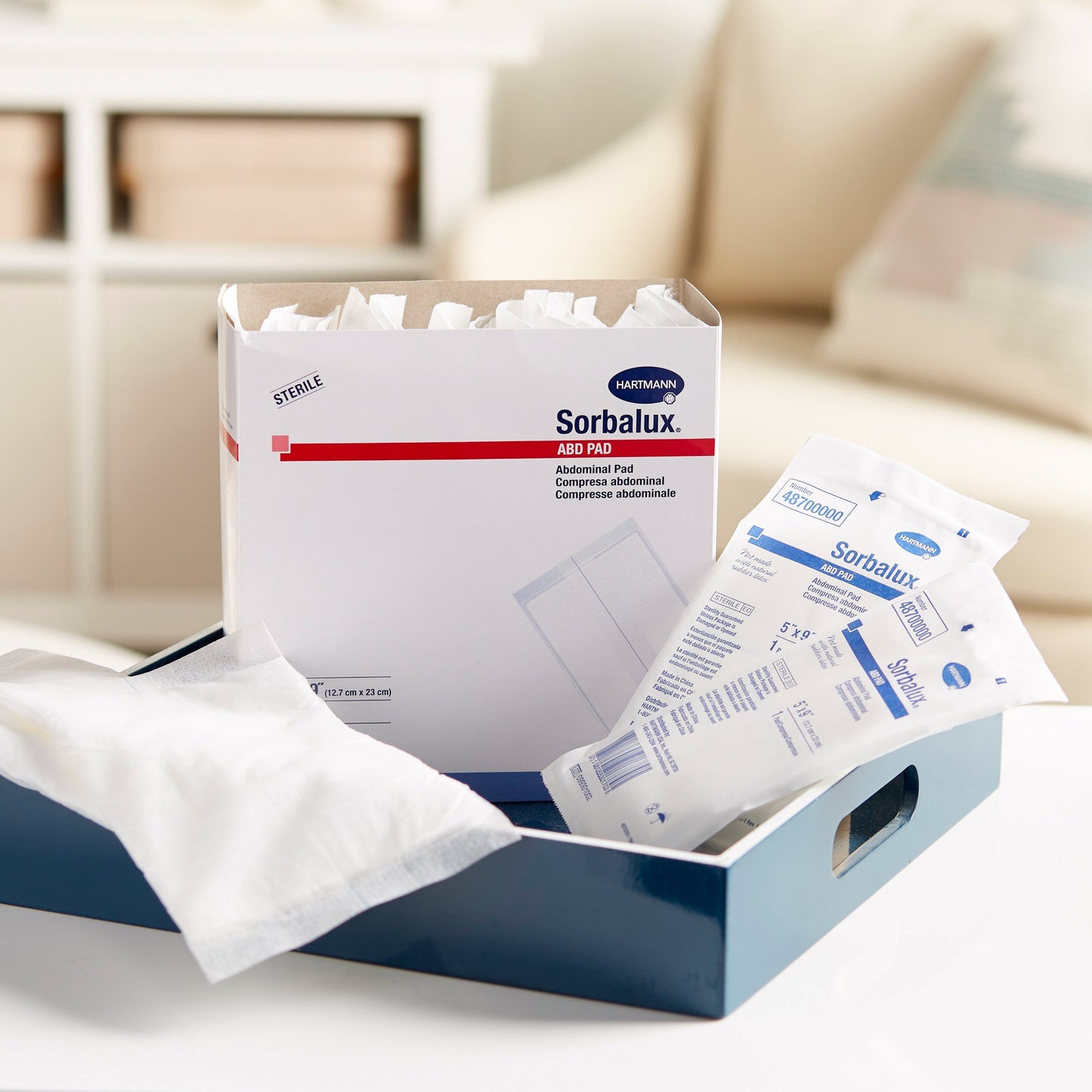 Sorbalux® ABD Sterile Abdominal Pad, 5 x 9 Inch, 1-Ply