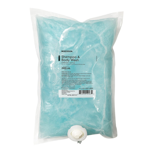 McKesson Shampoo and Body Wash Dispenser Refill Bag 2000 mL, Summer Rain