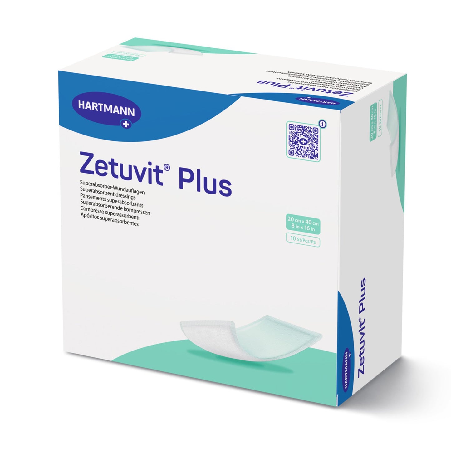 Zetuvit® Plus Sterile Superabsorbent Dressing, 8 x 16 Inch