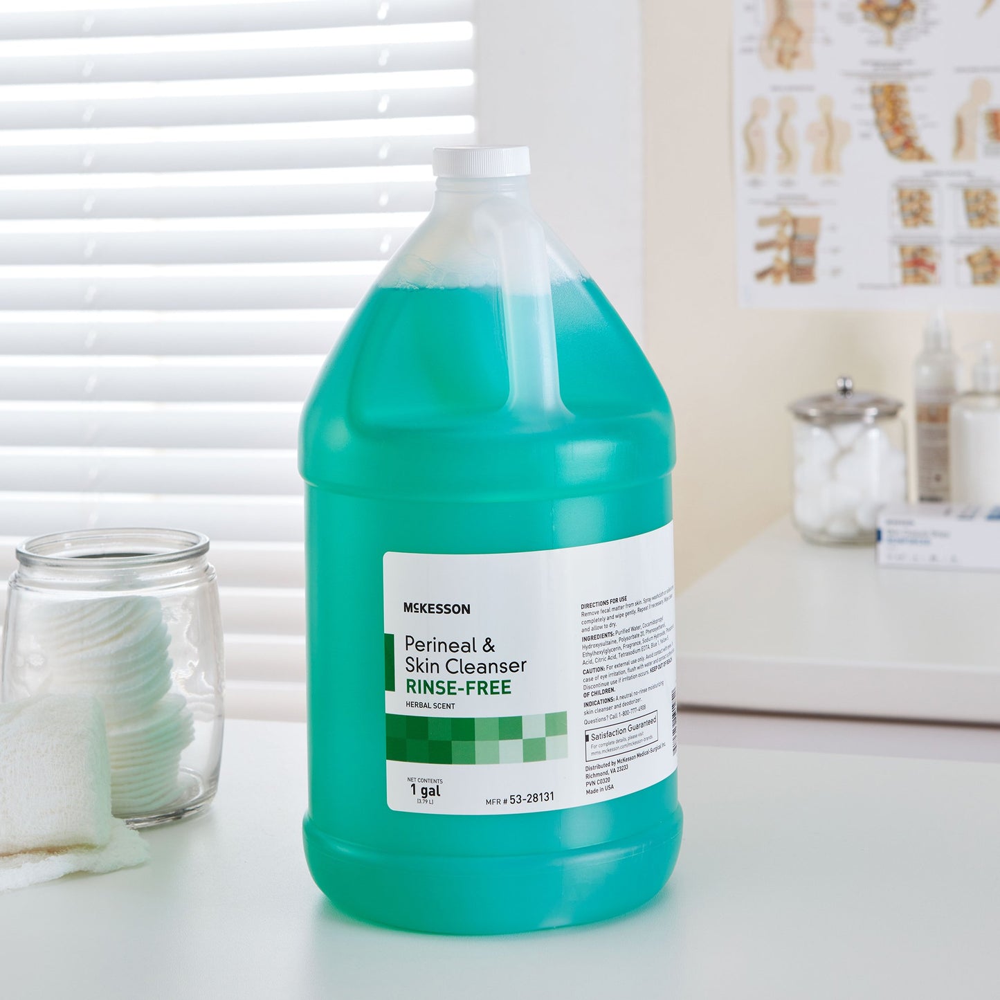 McKesson Rinse-Free Perineal Wash, Herbal Scent, 1 gal.