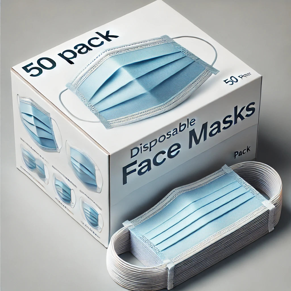 Disposable Face Masks (50-Pack)