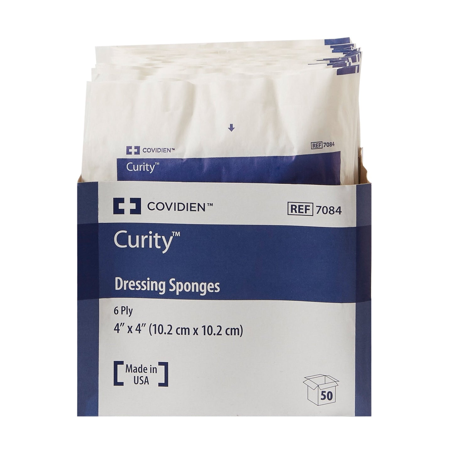 Curity™ Sterile Nonwoven Sponge, 4 x 4 Inch, 6-Ply