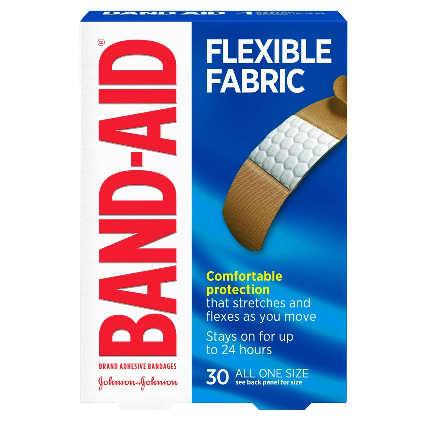 ADH BAND-AID FLEX FABRIC 0.75"X3" (30/BX)