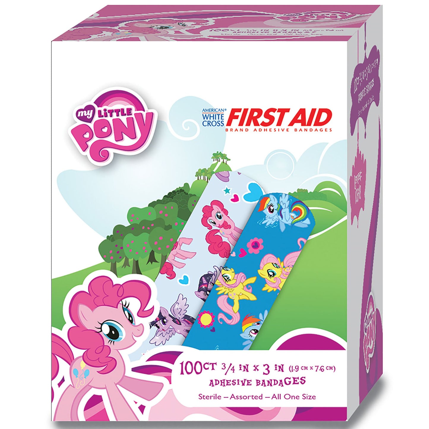 American® White Cross Stat Strip® My Little Pony Kid Design Adhesive Strip