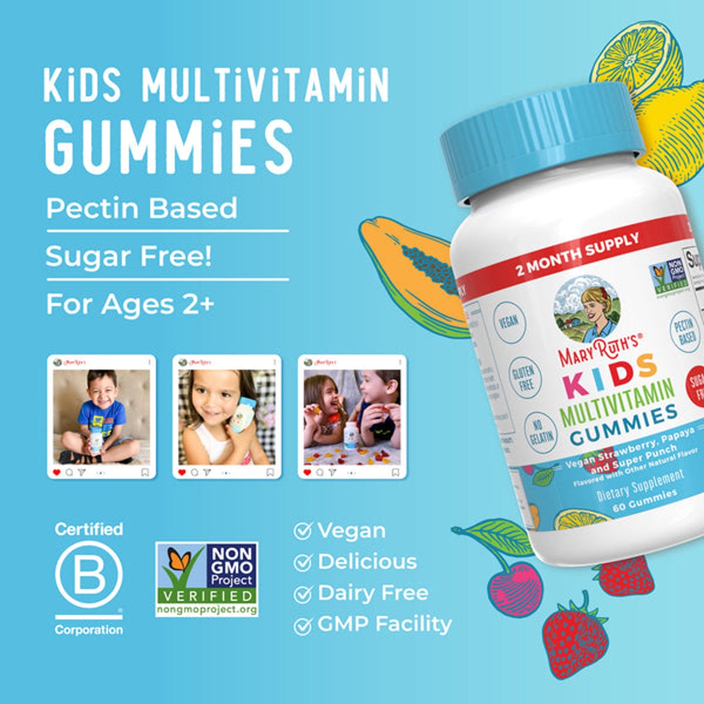 Gummie Kid Multivitmn-Sug/Free Astd 60Ct (6/Cs)