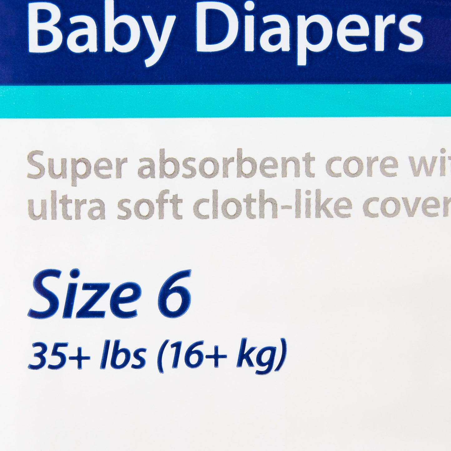 Curity™ Unisex Baby Diapers, Heavy Absorbency, Disposable, Size 6, 35+ lbs