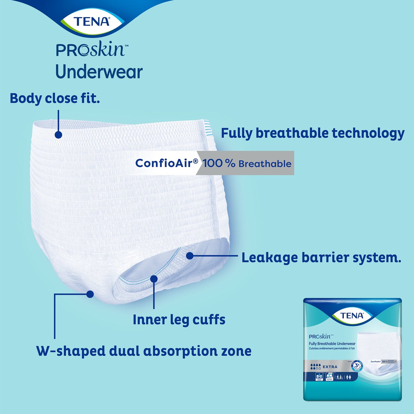 Tena® ProSkin™ Extra Absorbent Underwear, Small