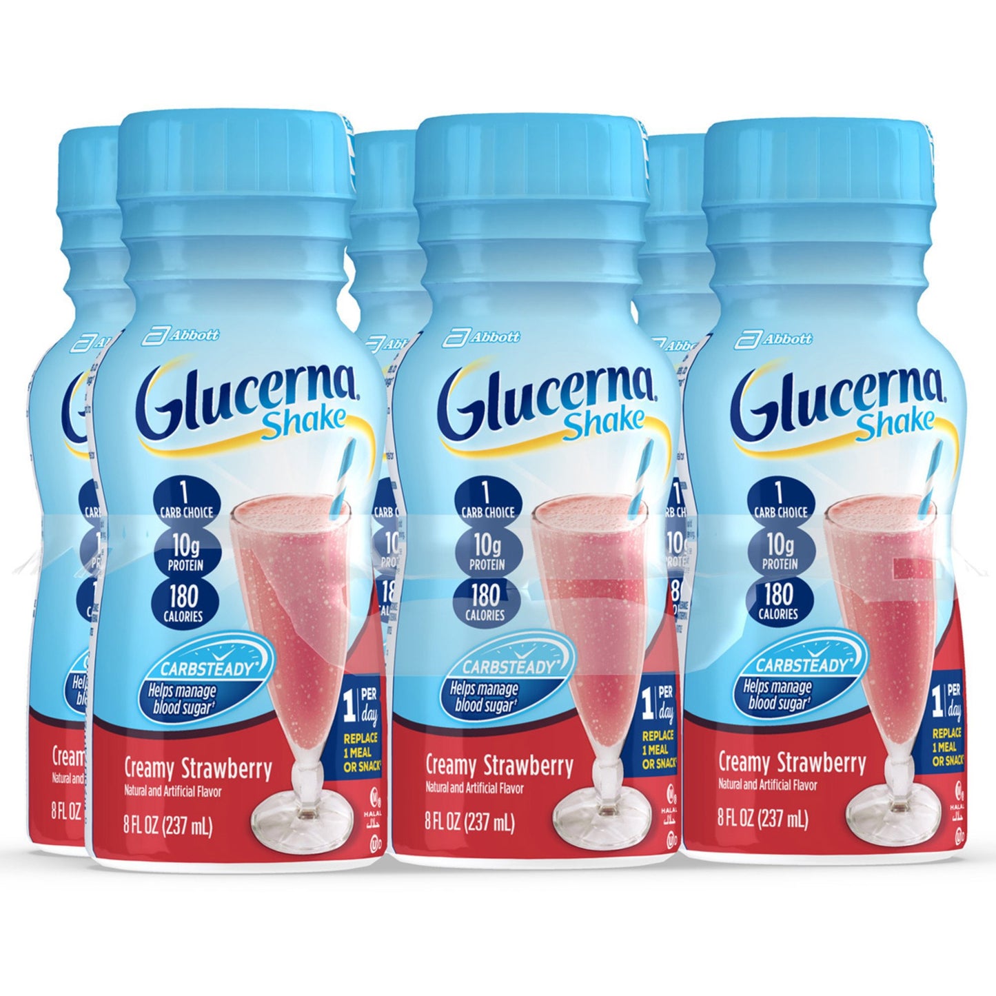 Glucerna® Original Shake, Strawberry Flavor, 8-ounce bottle