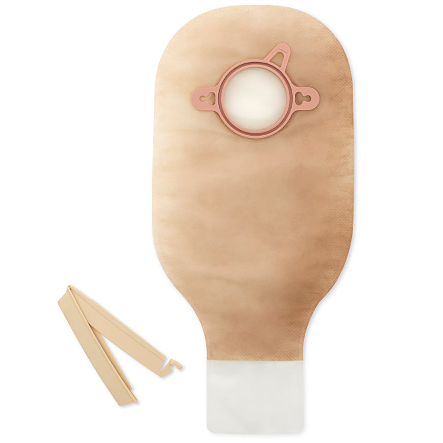 New Image™ Transparent Colostomy Pouch, Pre-cut to Fit 57 mm Stomas, Red Match