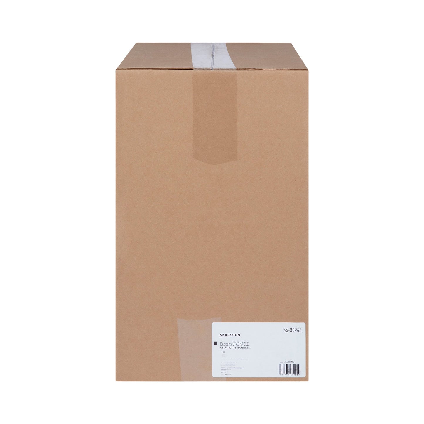 McKesson Stackable Bedpan, Non-Stick Plastic, Graphite Color