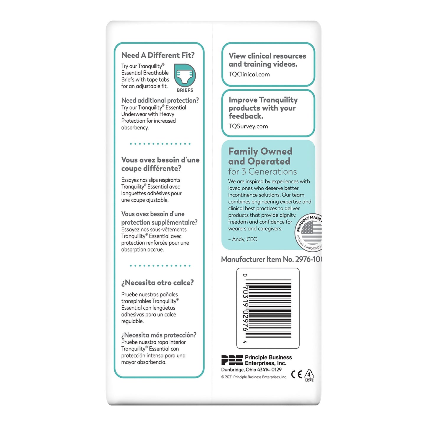 ComfortCare™ Absorbent Underwear, Large