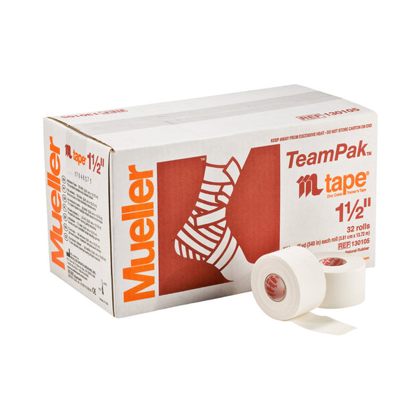 MTape® Cotton / Zinc Oxide Athletic Tape, 1-1/2 Inch x 15 Yard, White