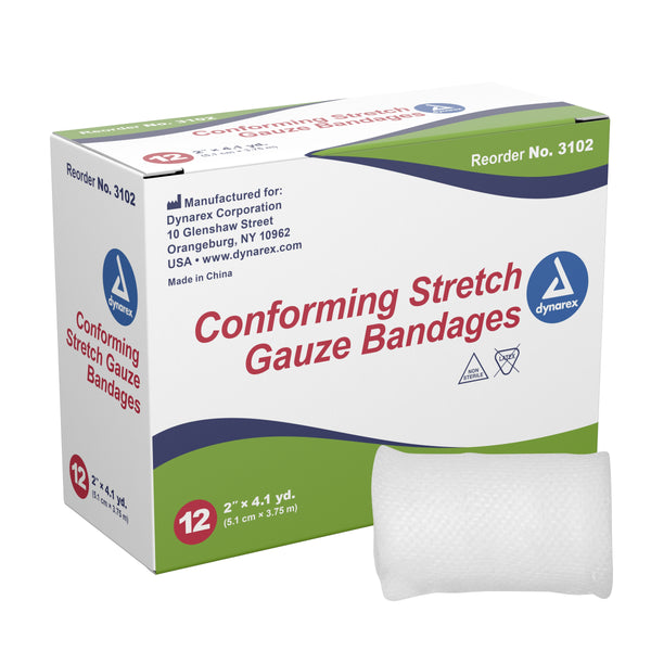 dynarex® Conforming Bandage, 2 Inch x 4-1/10 Yard