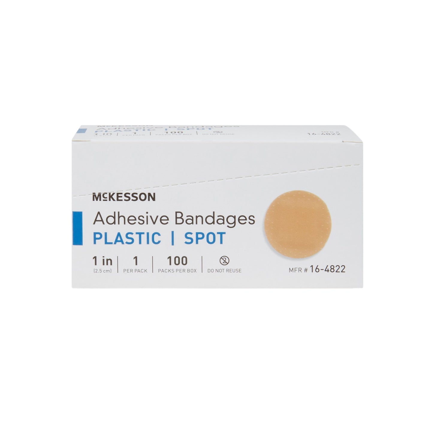 McKesson Round Tan Adhesive Spot Bandage, 1 Inch