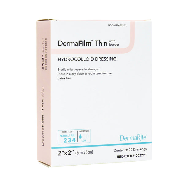 DermaFilm® Hydrocolloid Dressing, 2 x 2 Inch