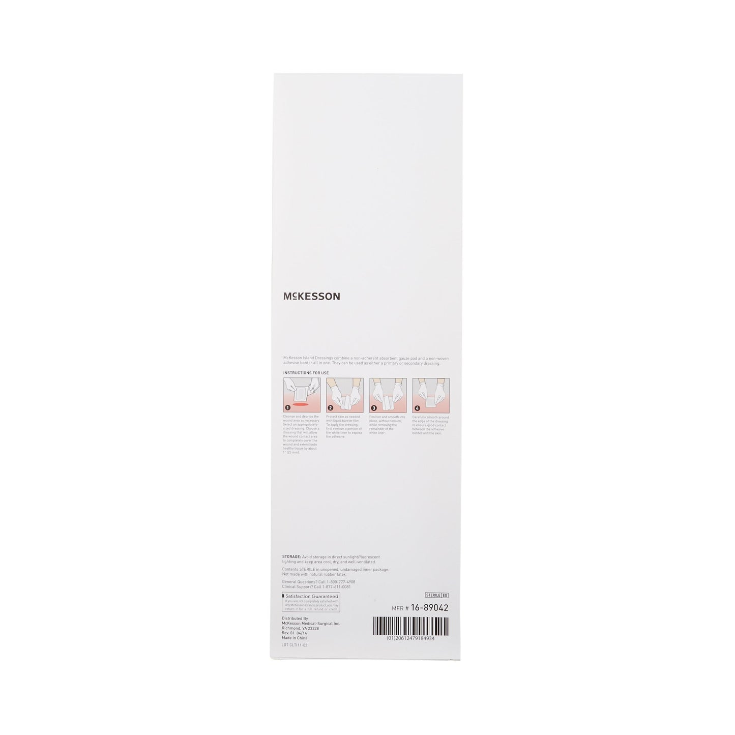 McKesson White Adhesive Dressing, 4 x 14 Inch