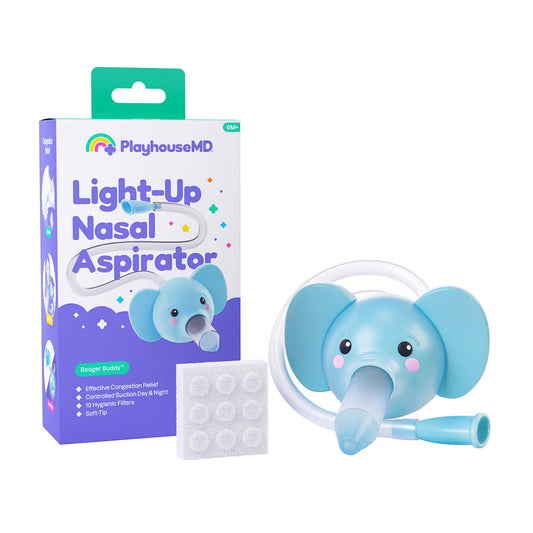 Playhouse MD Nasal Aspirator for Babies and Toddlers, Blue, Elephant Character