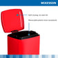 McKesson Red Square Step-On Trash Can, 8 gallon
