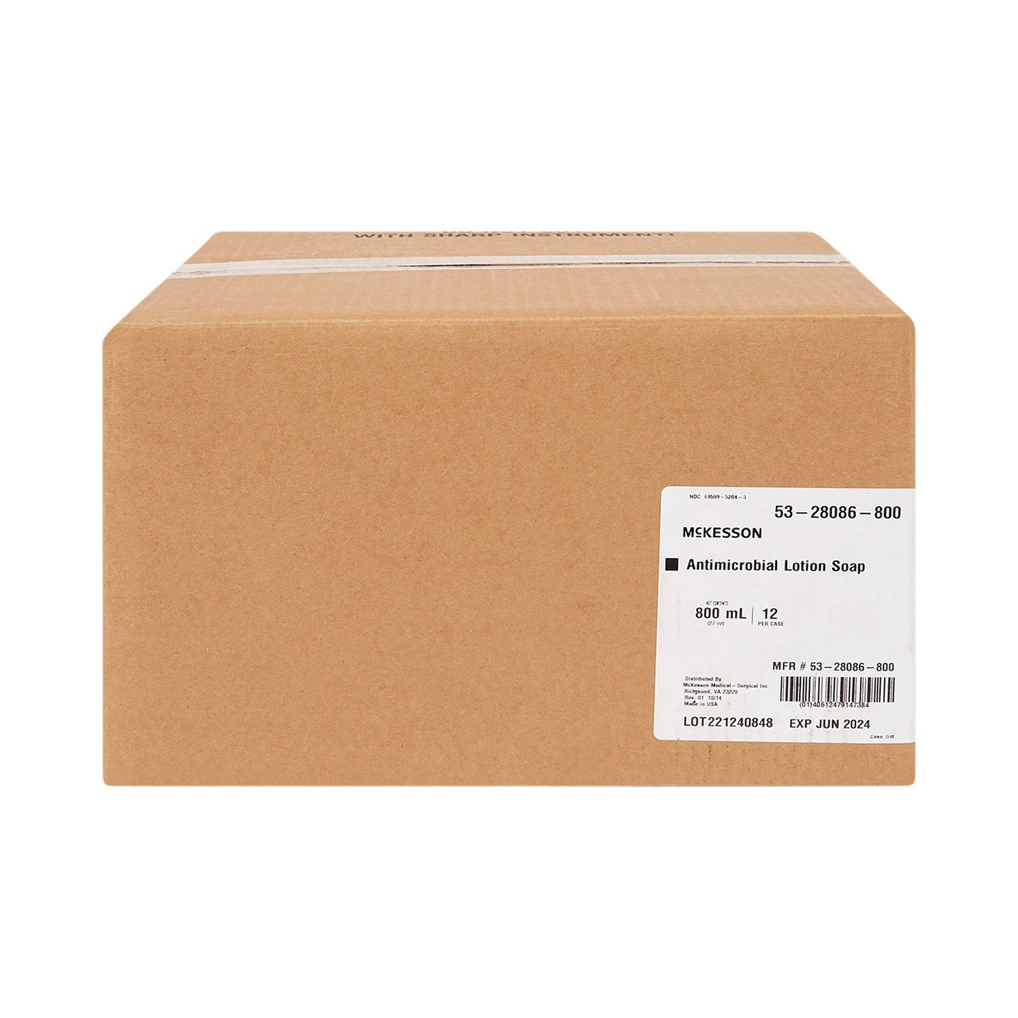 McKesson Antimicrobial Lotion Soap, Herbal Scent, 800 mL, Dispenser Refill Bag