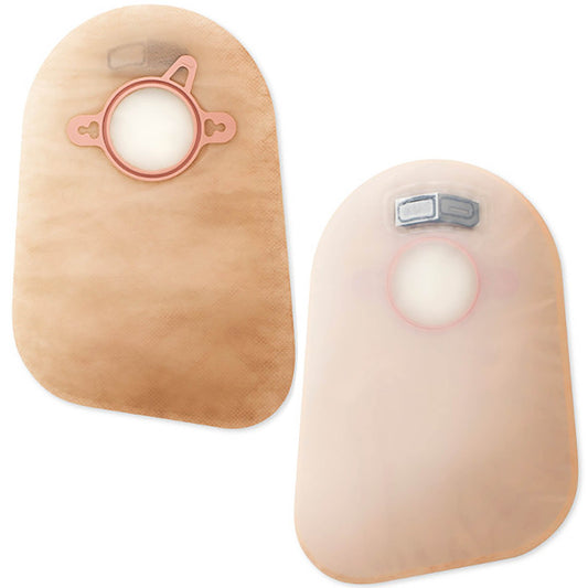 New Image™ 2-Piece Transparent Ostomy Pouch, Pre-cut to Fit 57 mm Stoma, Red