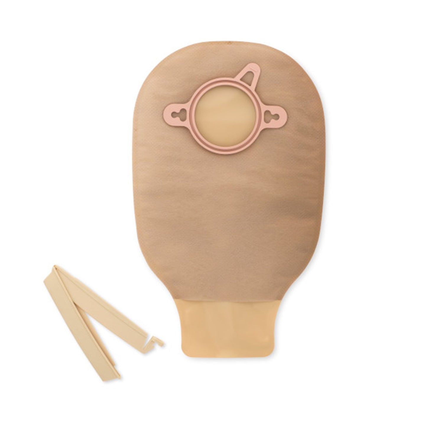 New Image™ 18204 Beige Colostomy Pouch, Pre-cut to Fit 70 mm Stomas, Blue Match
