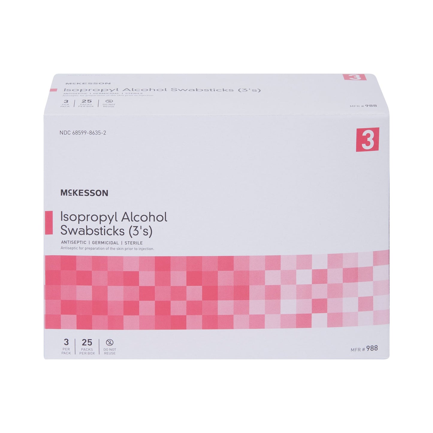 McKesson Impregnated Swabstick, 70% Isopropyl Alcohol