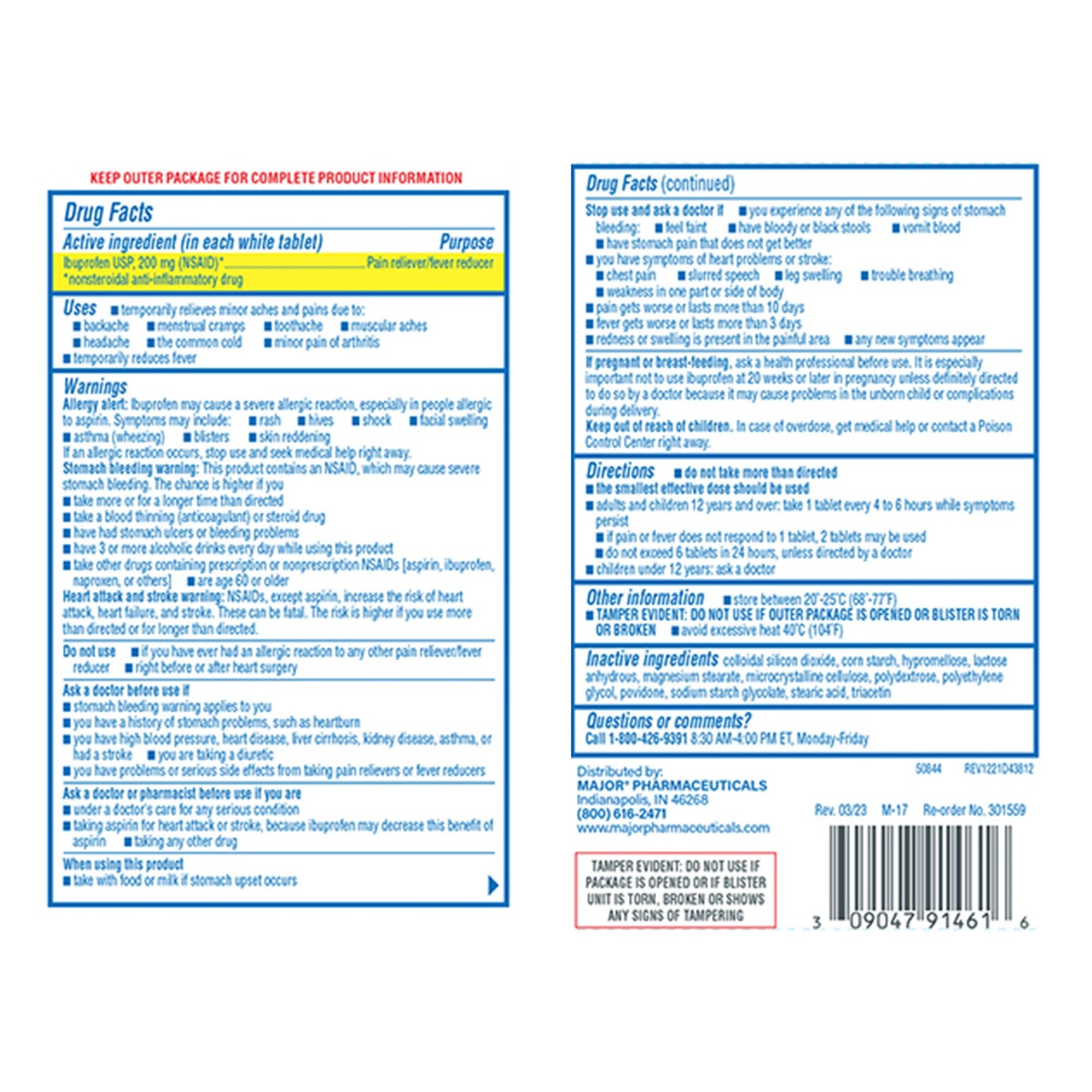 Major® Ibuprofen Pain Relief