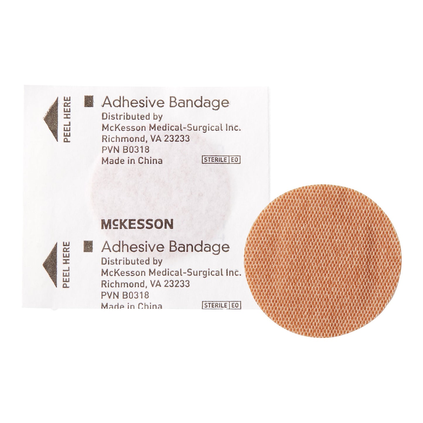 McKesson Round Tan Adhesive Spot Bandage, 1 Inch