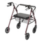 McKesson Bariatric Red Folding Steel Four-Wheel Rollator