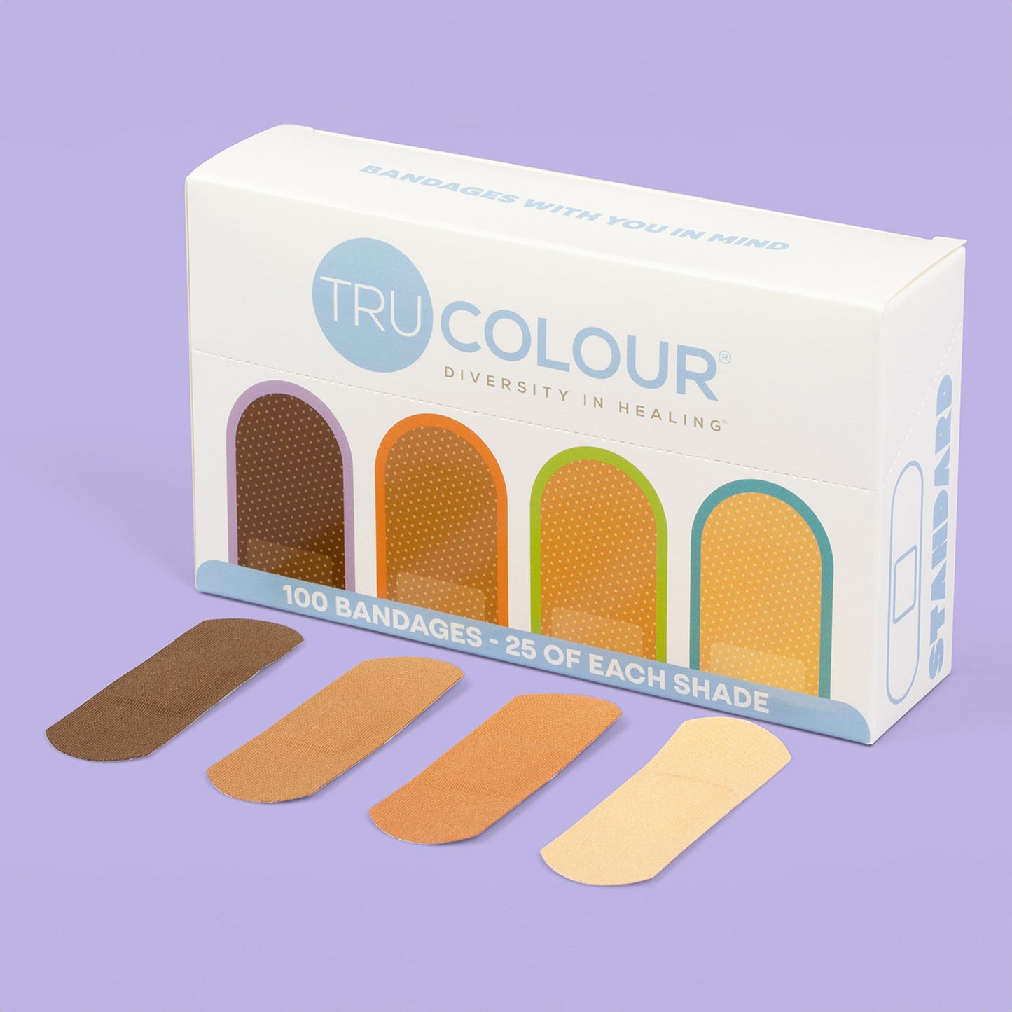 TruColour® Beige / Olive / Brown / Dark Brown Adhesive Strip, 1 x 3 Inch