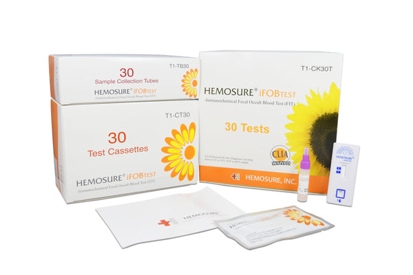 Hemosure® Fecal Occult Blood (iFOB or FIT) Colorectal Cancer Screening Test Kit