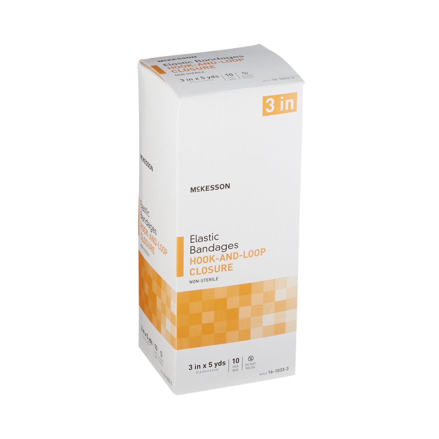 McKesson Hook and Loop Closure Elastic Bandage, 3 Inch x 5 Yard