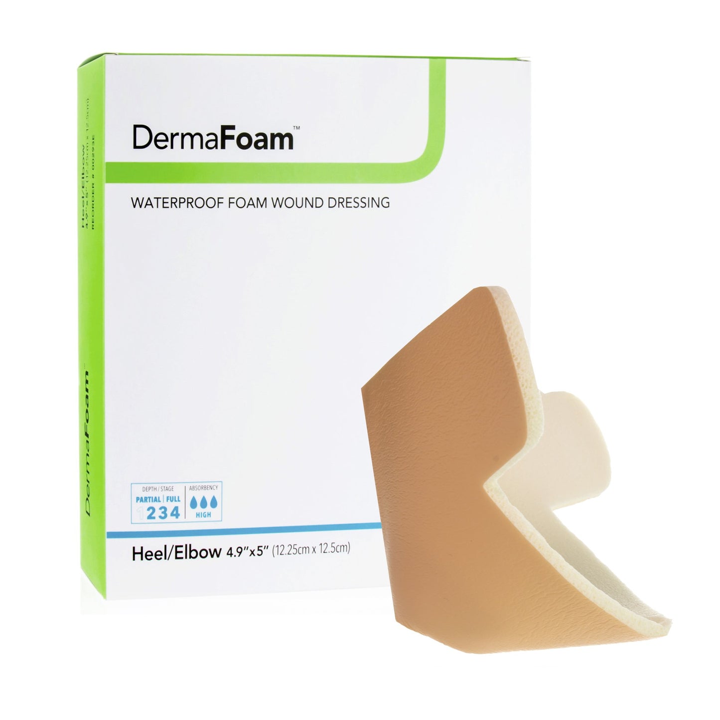 DermaFoam® Nonadhesive without Border Foam Dressing, Heel/Elbow